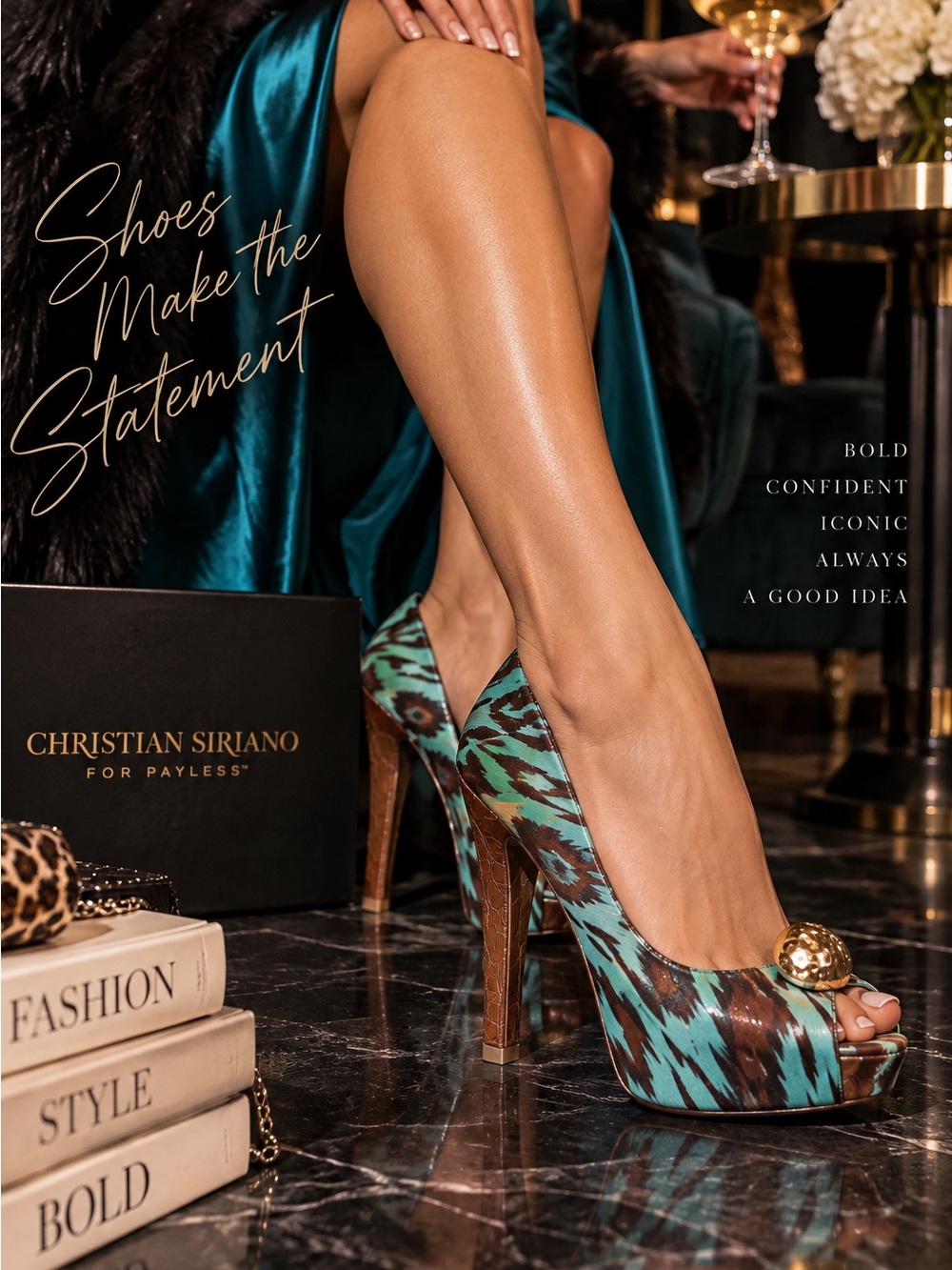 Christian Siriano for Payless Turquoise Size 8 Peep Toe Platform Heels Maximalis